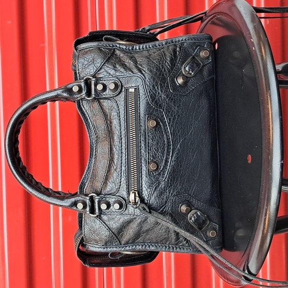 Balenciaga Le City Mini Crinkled Lambskin Leather Handbag - ACCEPTING OF… - Picture 3 of 13